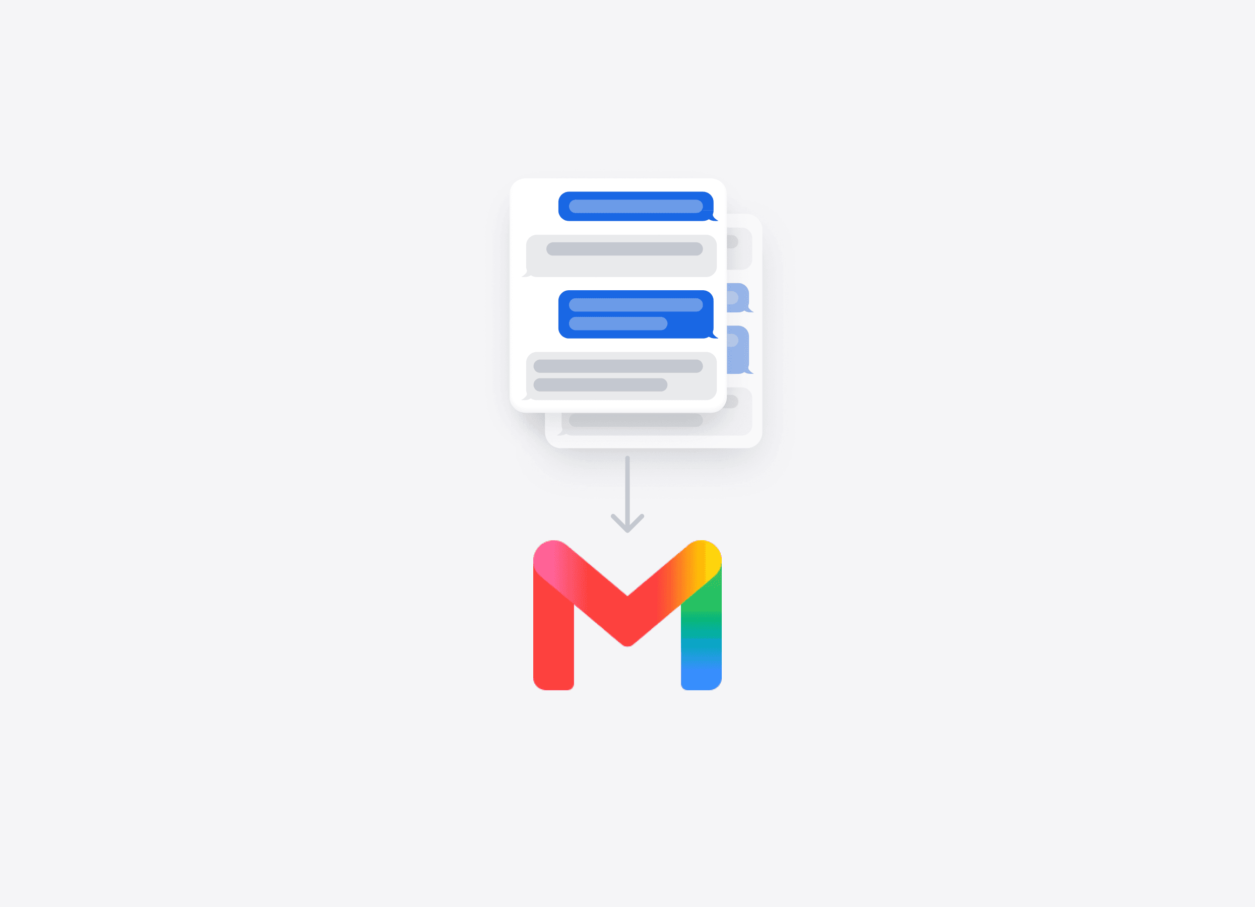 Conversation transcripts delivered to an email inbox