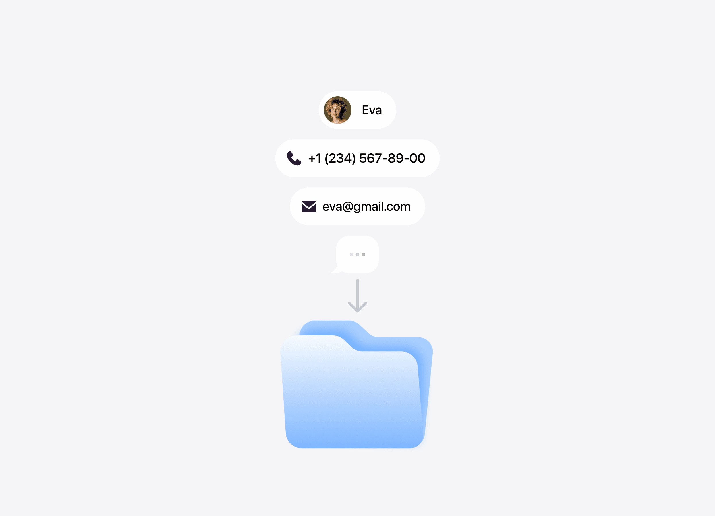 A contact and its conversation filed away